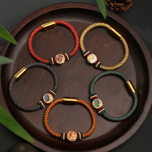 Hand Woven Five Celestial Beasts Bracelet - Peace & Auspiciousness