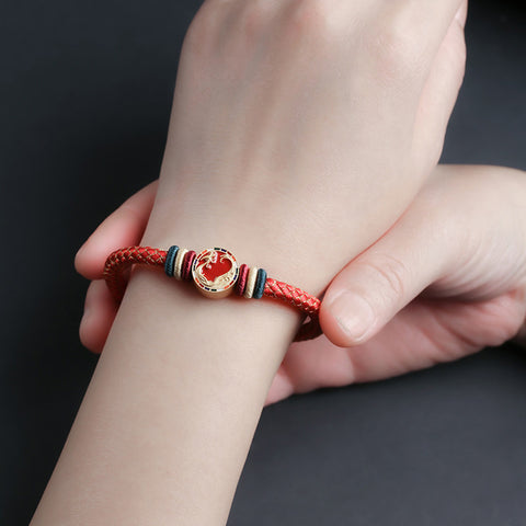 Hand Woven Five Celestial Beasts Bracelet - Peace & Auspiciousness