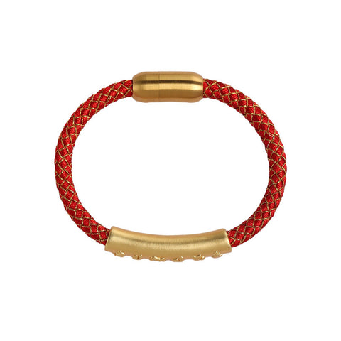 OM MANI PADME HUM Hand Woven Dragon Scale Wish-Fulfilling Bracelet - Auspicious & Prosperous