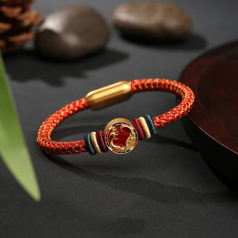 Hand Woven Five Celestial Beasts Bracelet - Peace & Auspiciousness