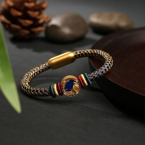 Hand Woven Five Celestial Beasts Bracelet - Peace & Auspiciousness