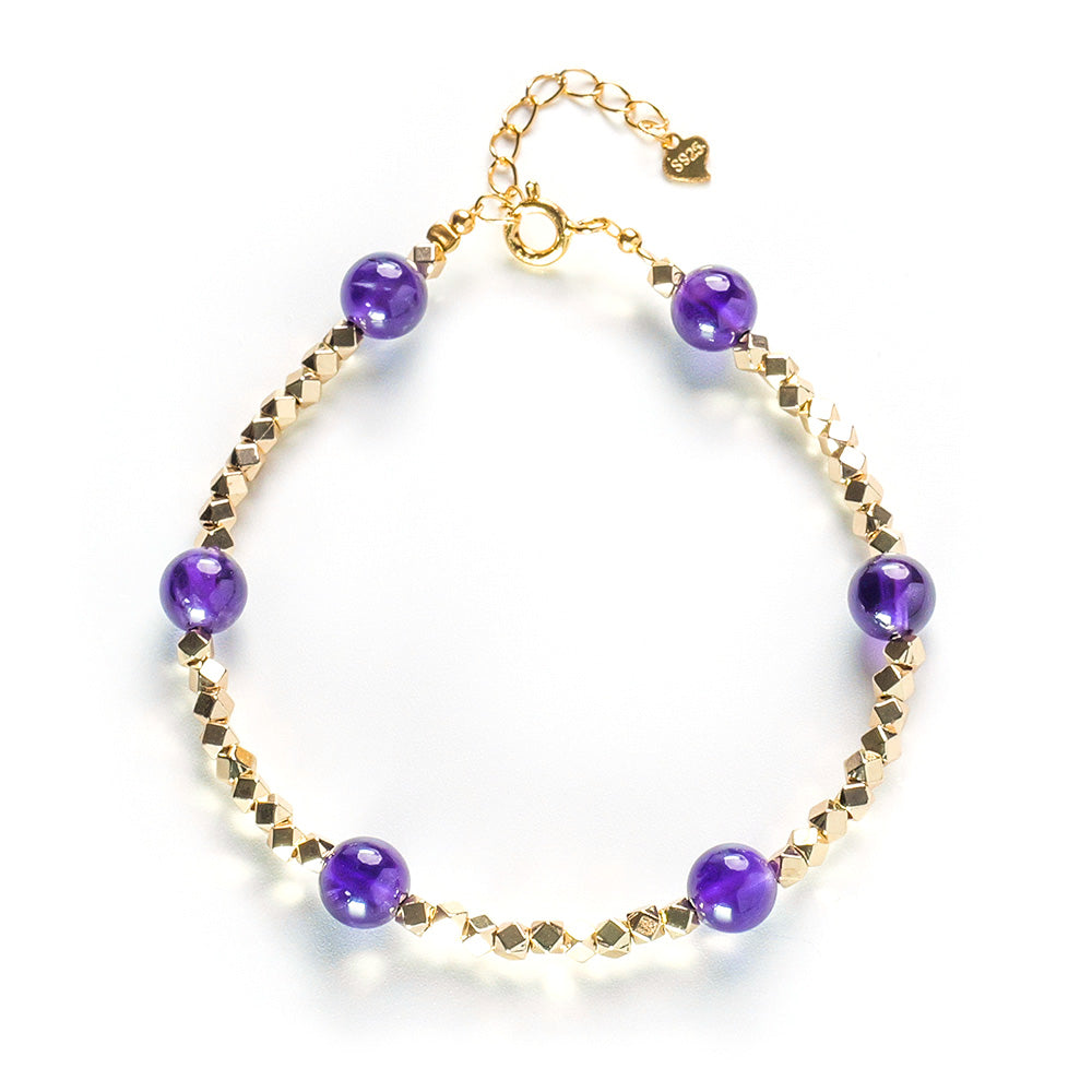 Amethyst-OM MANI PADME HUM Bracelet - Enhanced Memory & Cognitive Support