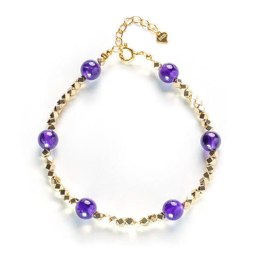 Amethyst-OM MANI PADME HUM Bracelet - Enhanced Memory & Cognitive Support