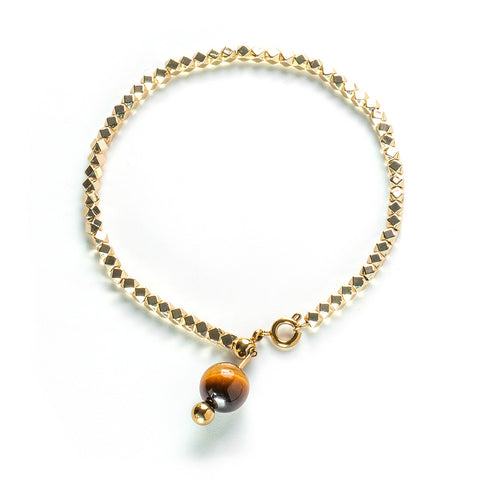 Jupiter - Tiger's Eye Octagonal Bead Bracelet - Protection