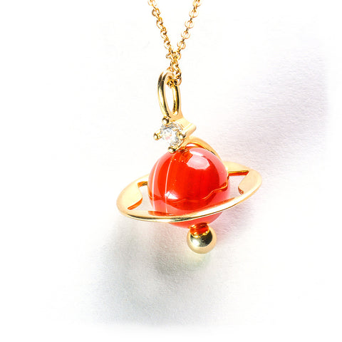 Venus-Red Agate Octagonal Bead Necklace - Energy & Balancing