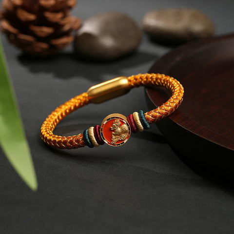 Hand Woven Five Celestial Beasts Bracelet - Peace & Auspiciousness