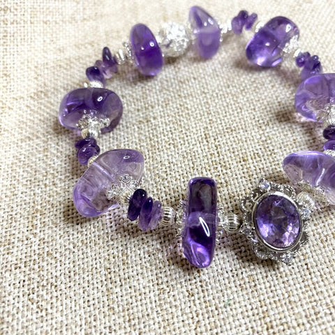 Amethyst Custom Design Bracelet - Enhance Wisdom