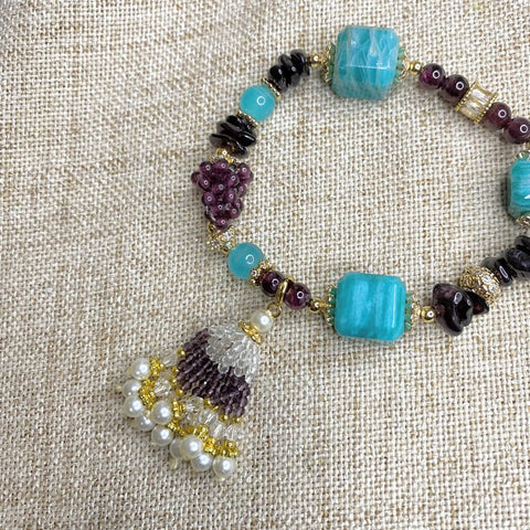 Purple Garnet Grape Bracelet - Boost Self-Confidence